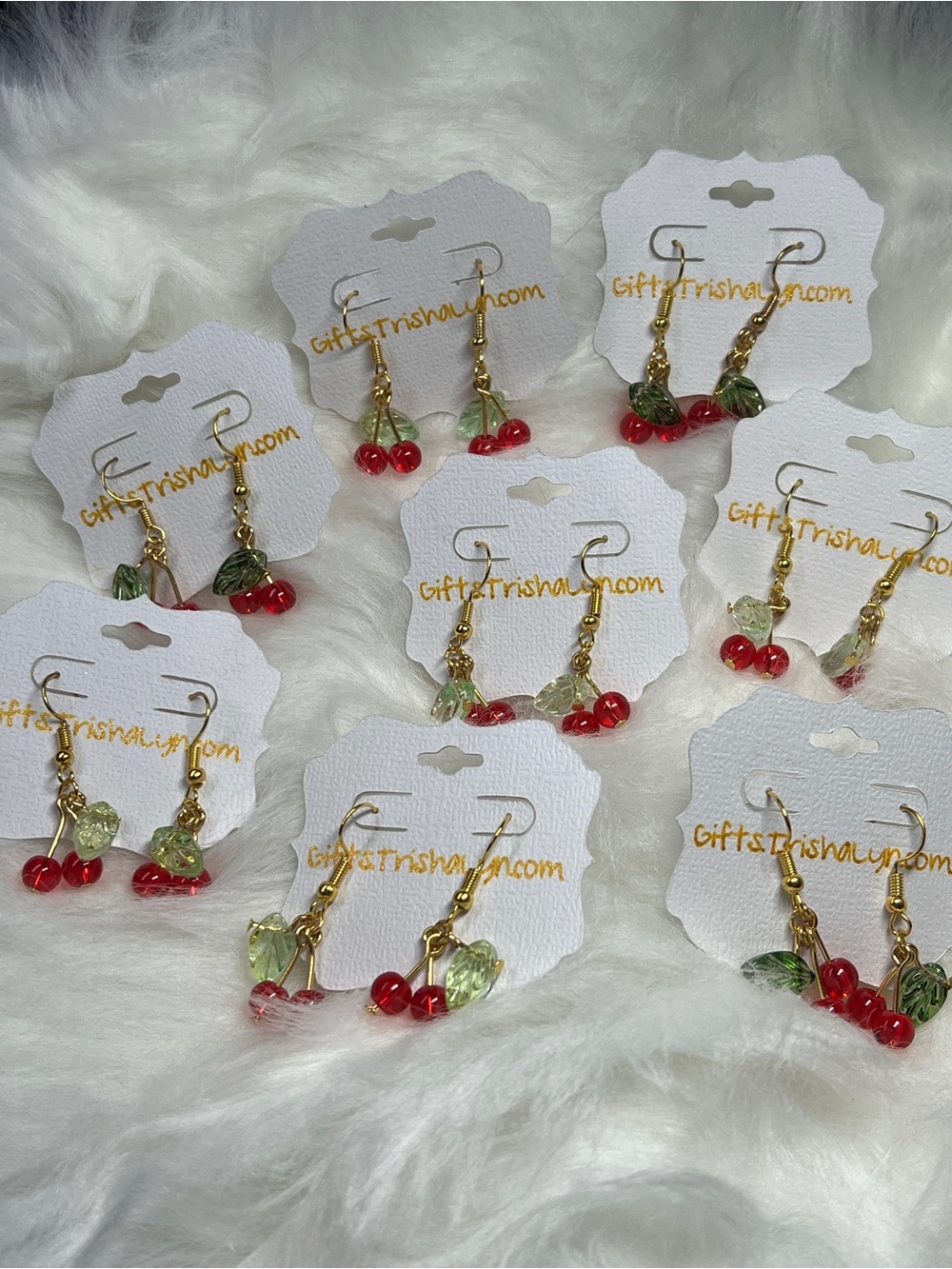 Handmade Cherry Earrings